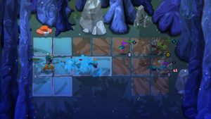 Capture d'écran montrant une scène de gameplay du jeu Grid Force: Mask of the Goddess